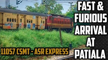 11057 CSMT - ASR Exp Arrival at Patiala | railway | trains| indian railways | travel vlog #railway