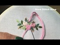 프랑스자수 : 꽃 스티치 - 스템 스티치 로즈 (아웃라인로즈 스티치) Flower Stitch : stem stitch rose