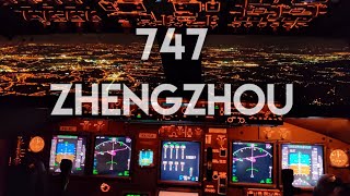 Boeing 747 Early morning landing in ZhengZhou (ZHCC)