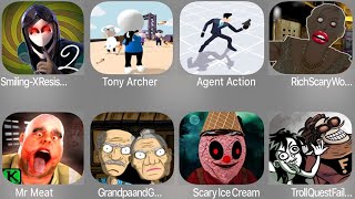 Smiling-X 2,Tony Archer,Agent Action,Rich Granny,Mr Meat,Grandpa And Granny,Troll Quest Fail screenshot 2