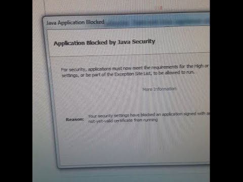 (E-Fatura Portal) Java Application Blocked by Java Security