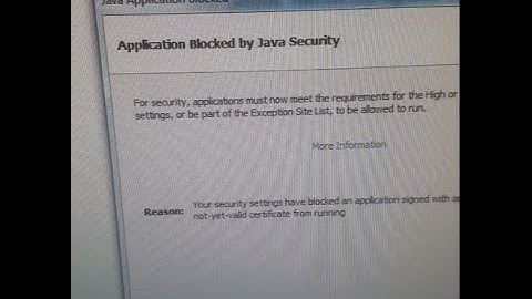 (E-Fatura Portal) Java Application Blocked by Java Security