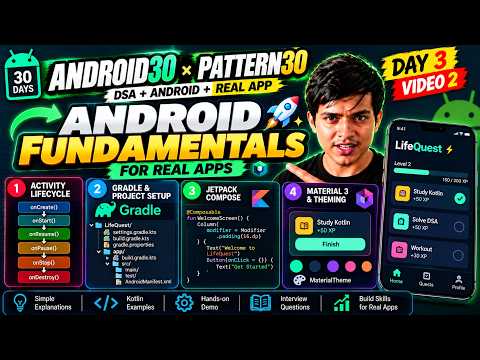 Android Lifecycle Explained 🔥 | Gradle, Jetpack Compose & Material 3 | Android30 Day 3