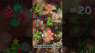 Christmas Math Puzzle Answer Reveal | Fun Algebra Problem