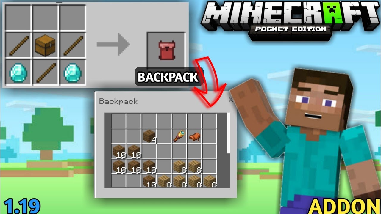 Backpack Plus [ Survival ] Addon In Minecraft Pe [MCPE BEDROCK 1.19 ...