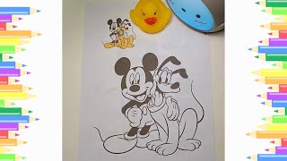 Celebrity How to color Mickey Mouse and Pluto? | Coloring Mickey Mouse and Pluto | Coloring Pages. Wealth