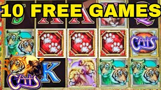10 FREE GAMES ON CATS! HIGH LIMIT SESSION ON CATS SLOT MACHINE screenshot 2