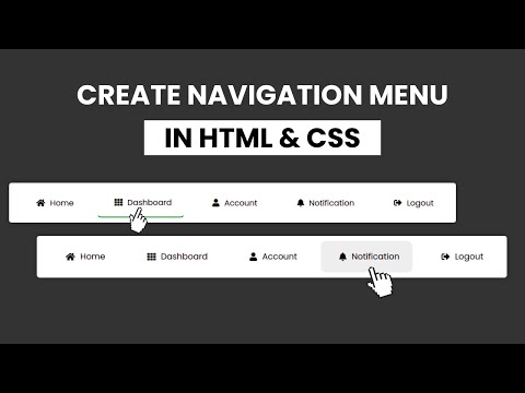Animated Navigation Menu Bar using HTML CSS | Menu Hover Animation