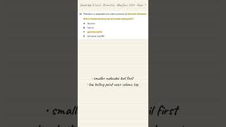 O Level Chemistry Q34 Fractional distillation of | Chemistry · May/June 2024 · Paper 1