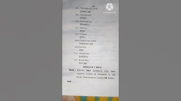 Bsc 5th semester zoology 1st paper || most important questions