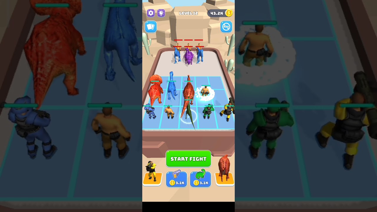 Merge dinosaur  level-12 Android mobile game