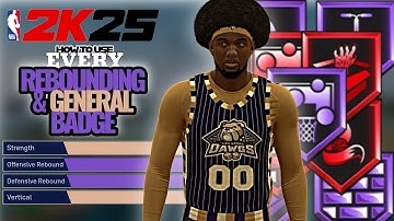 HOW TO USE EVERY REBOUNDING AND GENERAL BADGE #nba2k #tutorial