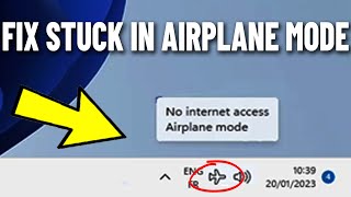 fix airplane mode stuck on windows 11 / 10 | how to solve can't turn off airplane mode ✈︎ ❌✔️