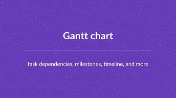 Gantt chart: task dependencies, milestones, timeline, and more