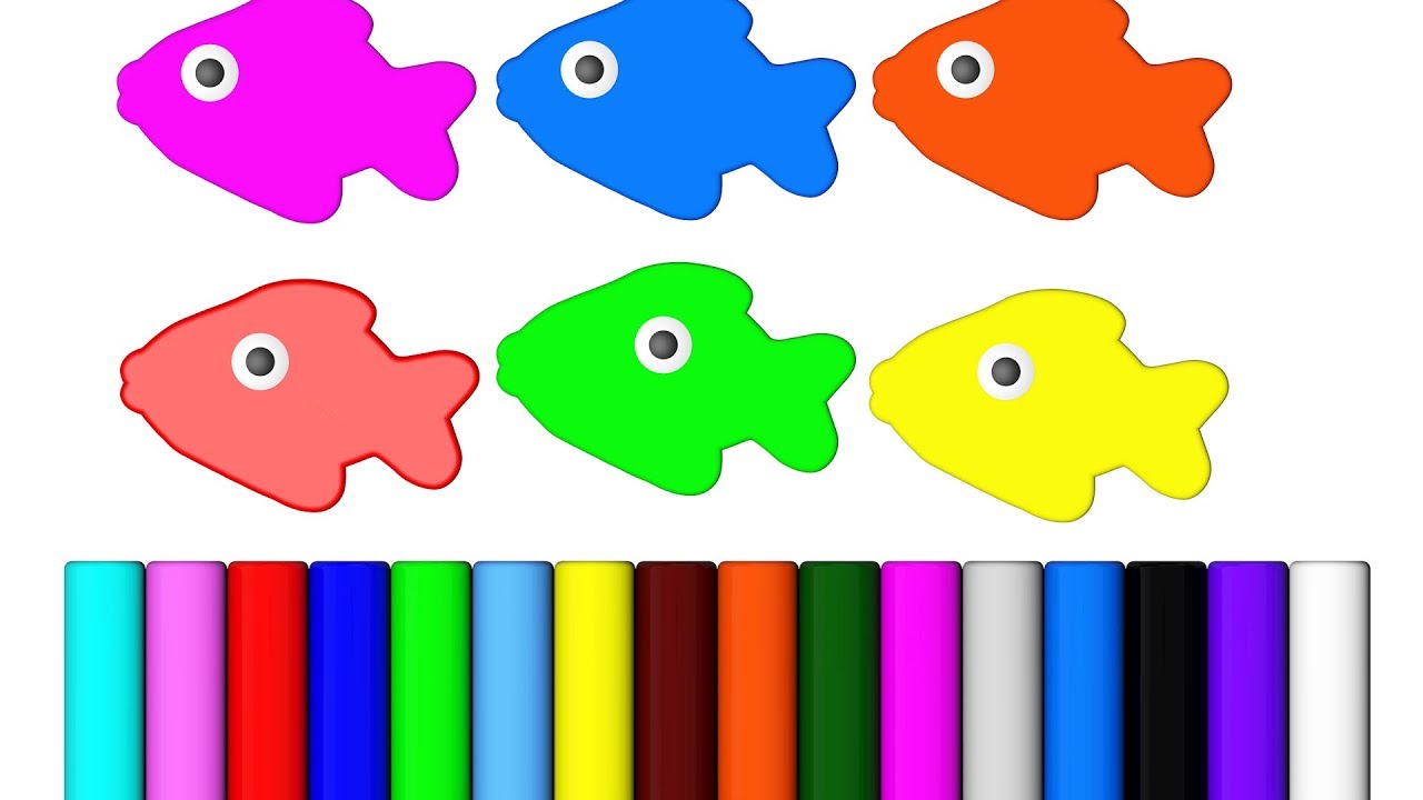 Colors Learn with Play Doh Fish Mold Microwave Oven and Blender Toy ...