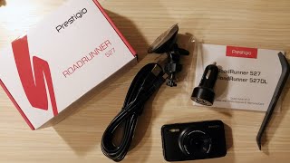 Prestigio RoadRunner 527 Dash-Cam ( Unboxing & Video Test )