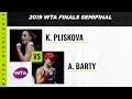 Ashleigh Barty v. Karolina Pliskova | 2019 WTA Finals | WTA Highlights