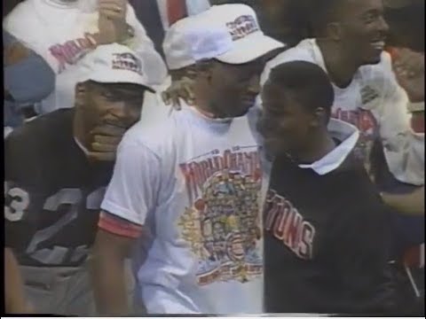 Dennis Rodman Gets Emotional at Pistons 1989 Championship Rally
