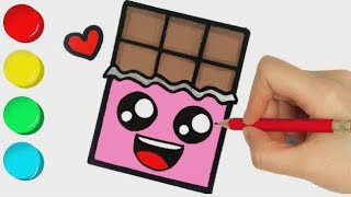 Bolalar uchun shokolad rasm chizish/Drawing chocolate for children/Рисование шоколад для детей