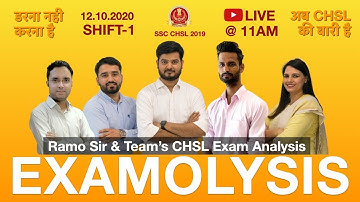 SSC CHSL | EXAMOLYSIS - Shift - 1 | RaMo Sir & Team SSC CHSL Exam Analysis |