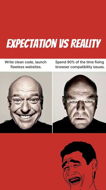 Developer Life: Expectation vs Reality 😂 Web Dev Meme Short # ...