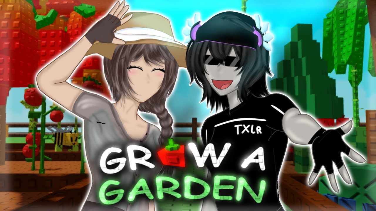 لعبت ماب Grow a garden مع رولي 🍀🌺!!