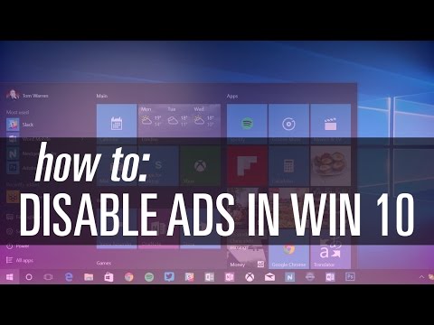 Disable Advertising in Windows 10