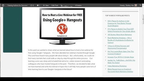 How to Host a Live Webinar Using Google Plus for Free