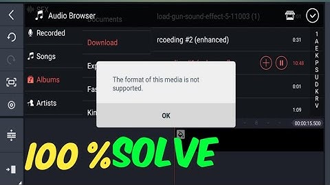 This format of this media is not supported | kinemaster me audio nahi lag raha hai 2023