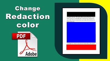 How to change redaction color in pdf in Adobe Acrobat Pro DC 2022