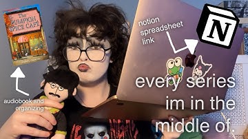 organizing my entire tbr on notion 📚🌟💻 cataloguing every book series im in the middle of!!