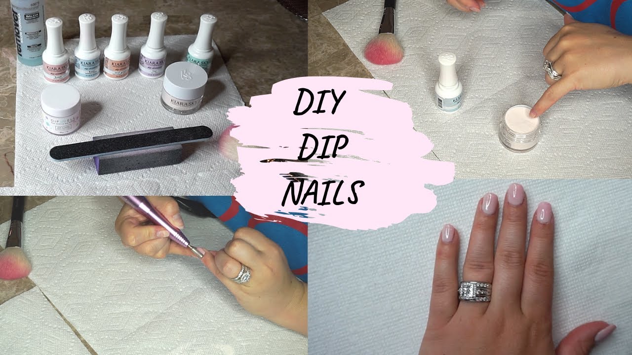 DIP POWDER NAILS AT HOME - YouTube