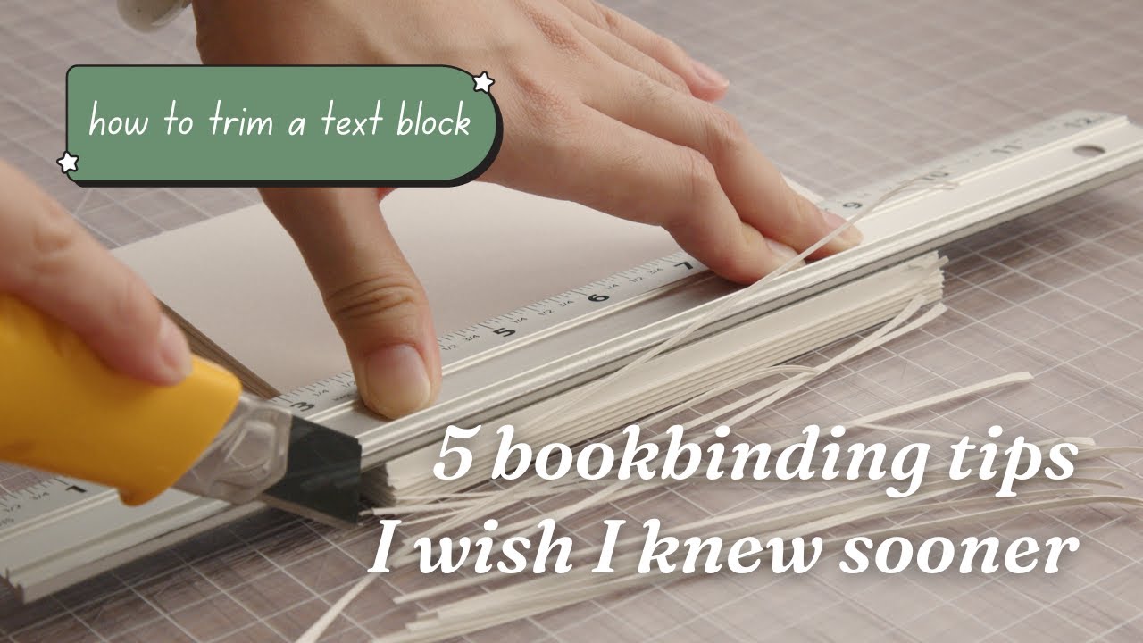 5 tips for beginner bookbinders trimming smooth text blocks, cheap pressing  equipment, and more 