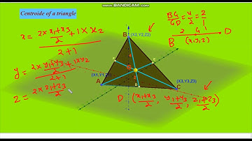 Centroid of a triangle in three dimensional plane and questions based on it || class11 || Maths CBSE