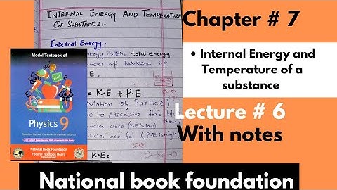 Internal Energy and Temperature of a Substance | National book Foundation