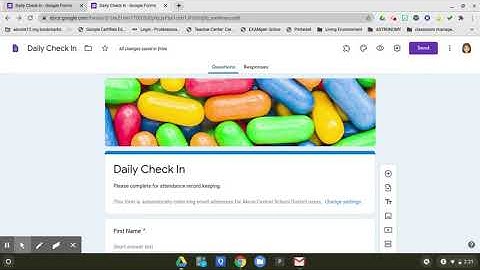 Schoology Attendance Slide Part 1: Google Form