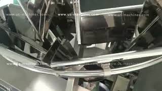 Automatic dry date fruit multi weighing heads filling machine to bag packaging machine