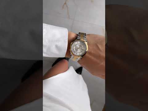 Жіночий класичний годинник Skmei 9264TGDSI Silver/Gold-Silver з металевим браслетом та календарем