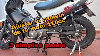 Ajustar cadena a moto 110cc