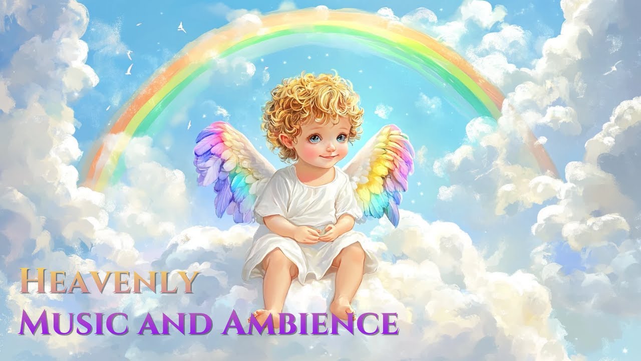 Peaceful Celestial Music and Ambience | Angelic Lullaby with Rainbow Light in the Clouds