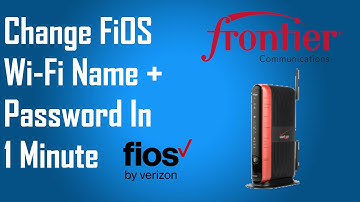 How to Change Wi-Fi Name and Password on Frontier FiOS