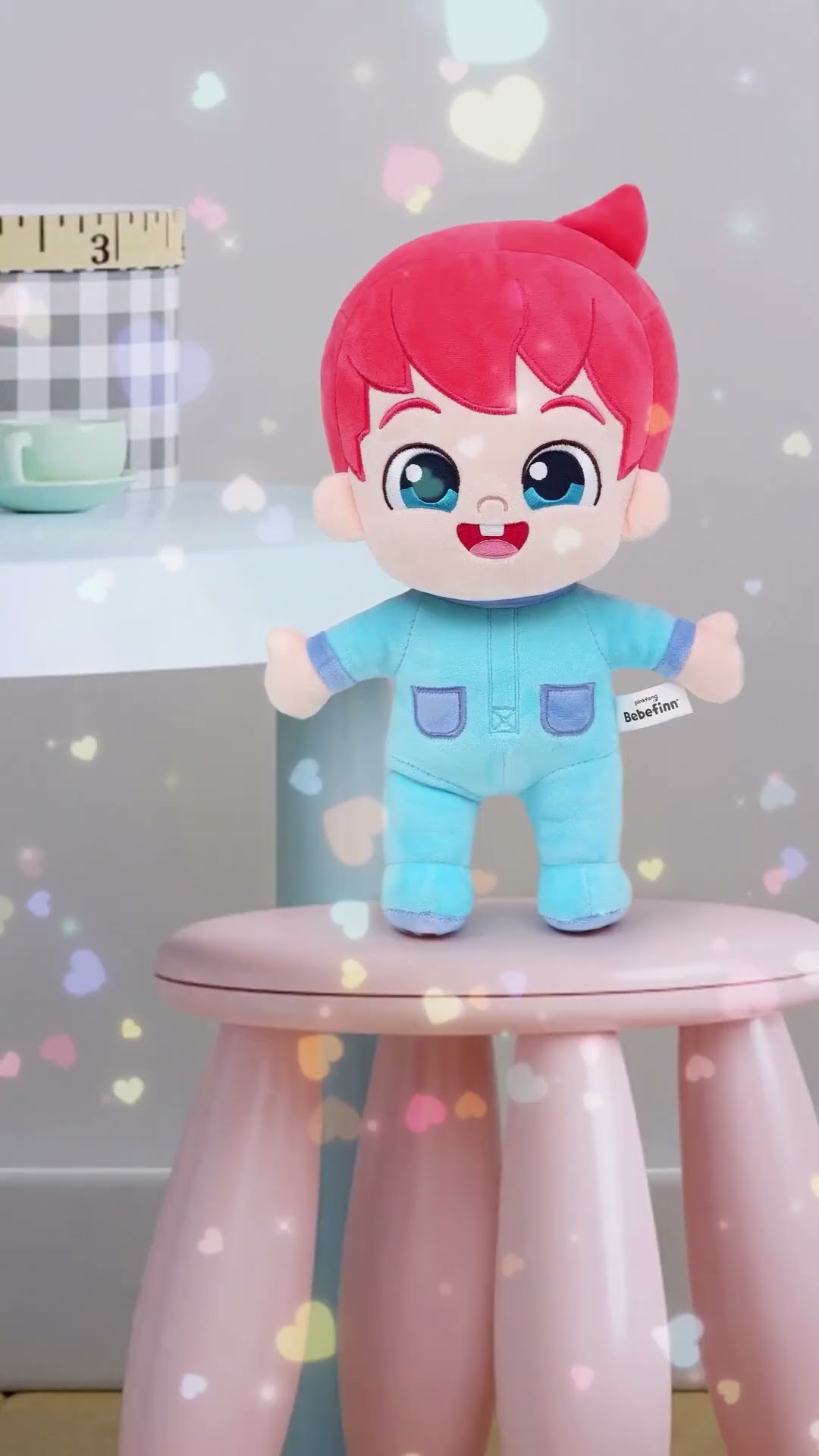Pixelized Bebefinn Transforms into a Real-Life Plush Toy! #bebefinn #shorts