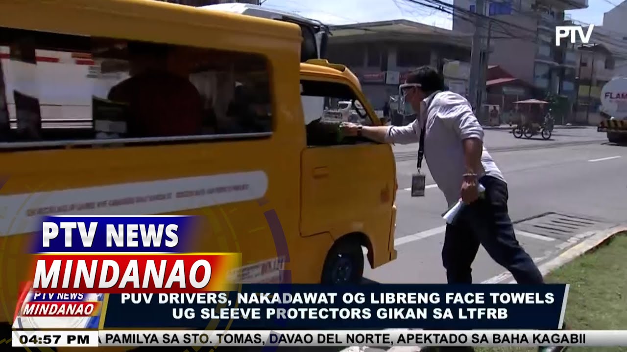 PUV drivers, nakadawat og libreng face towels ug sleeve protectors gikan sa LTFRB
