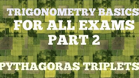 SSC CHSL, CGL Trigonometry  part 2 (Pythagoras triplets)