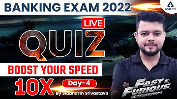 Banking Exam Quiz | Boost Your Speed | Maths by Siddharth Srivastava #4