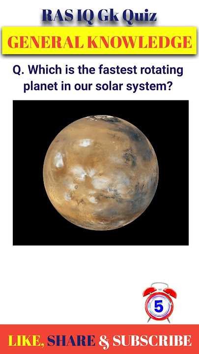 which is the fastest rotating planet in our solar systems #shorts #youtubeshorts #shortfeed #gkquiz