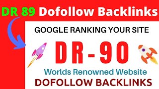 DR 89 Dofollow Backlinks - Increase website Traffic - Instant Link Building@Seosmartkey