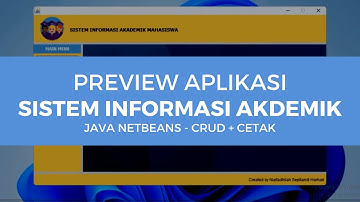 [Java Netbeans] Preview Aplikasi Sistem Informasi Akademik - CRUD + Cetak Data