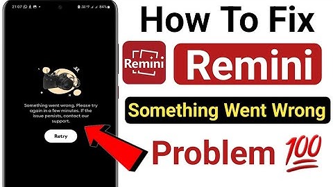 How to Fix Remini Something went wrong, Please try again in a few minutes problem | Remini error