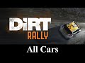 DiRT Rally Car List